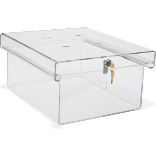 Omnimed® 183010 X-Large Acrylic Refrigerator Lock Box, Keyed Alike, Clear