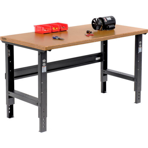 60 X 30 Shop Top Safety Edge Workbench Adjustable Height Black