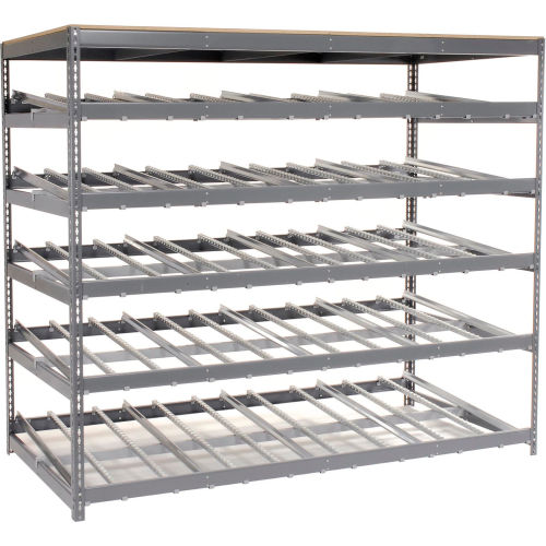 Carton Flow Shelving Single Depth 5 LEVEL 96 X48 X84