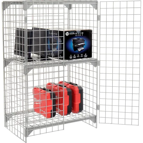 Global Industrial™ 1-Tier 2 Door Wire Mesh Security Locker, 36