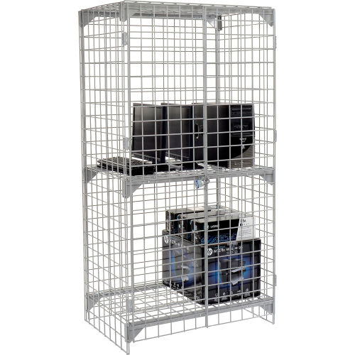 Wire Mesh Security Cage - Ventilated Locker - 36 x 24 x 72
																			