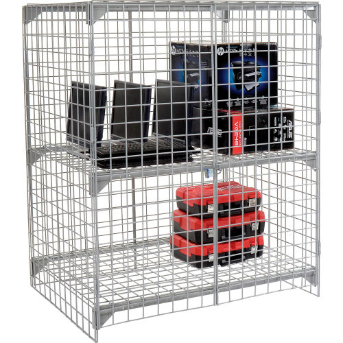 Wire Mesh Security Cage - Ventilated Locker - 48 x 36 x 60
																			