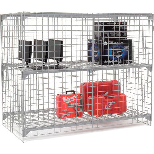 Wire Mesh Security Cage - Ventilated Locker - 72 x 36 x 60