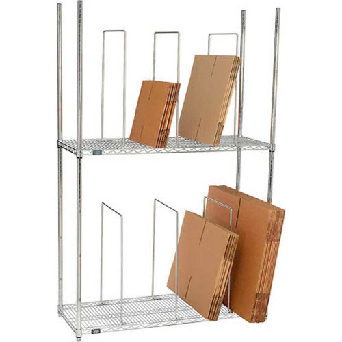 Dual Level Carton Stand With 6 Dividers
																			