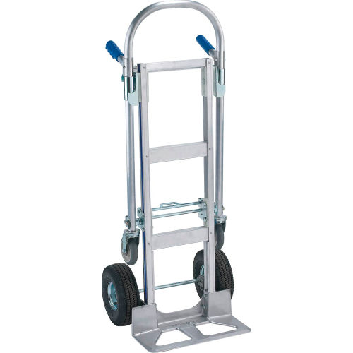 Wesco Cobra 2-In-1 Convertible Hand Trucks, Collapsible Aluminum 2 Position Hand Truck