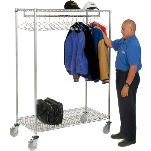 Free Standing Clothes Rack - 2-Shelf - 48