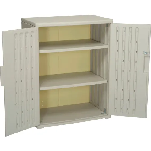 Plastic Storage Cabinet 36x22x72 - Light Gray