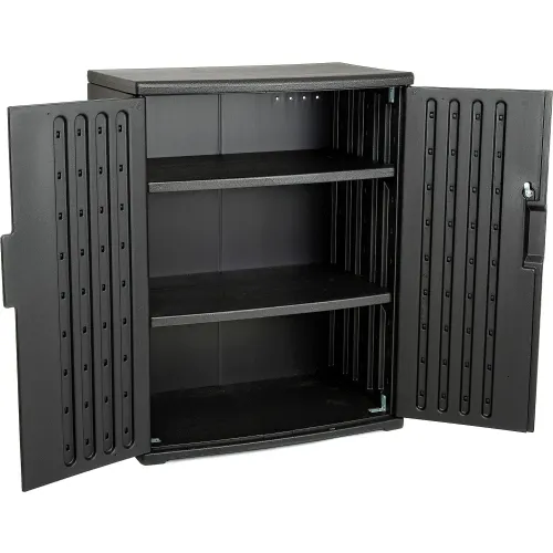 Iceberg OfficeWorks Storage Cabinet, 36W x 22D x 46H, Black