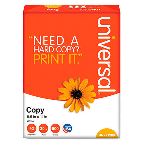 Copy Paper – Universal® UNV21200 – White - 8-1/2 x 11 - 20 lb. - 5000 Sheets/Carton