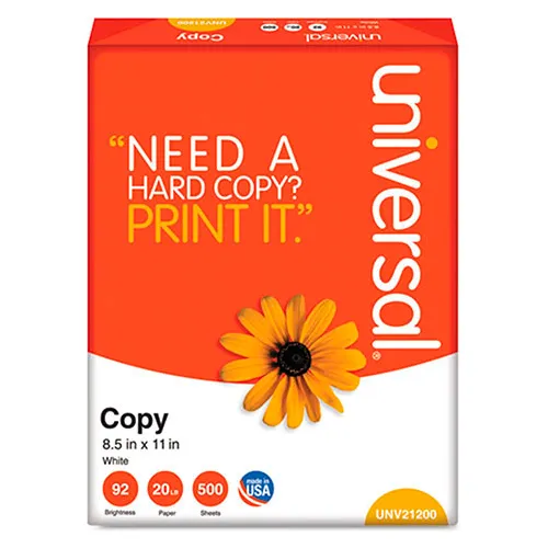 Copy Paper - Universal® UNV21200 - White - 8-1/2 x 11 - 20 lb