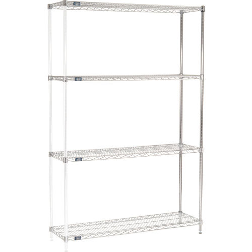 Nexel® Chrome Wire Shelving Add-On - 48W x 14D x 74H