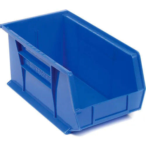 Akro-Mils 30184 Plastic Nesting Shelf Bin Box, (24-Inch x 8-Inch x 4-Inch),  Blue, (6-Pack)