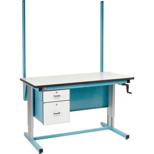 48in. H Workbench Uprights - Blue