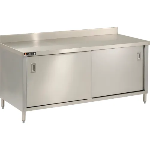 家具 cabinet bench Aero Manufacturing 304 Stainless Steel Cabinet Table, 72 x 24