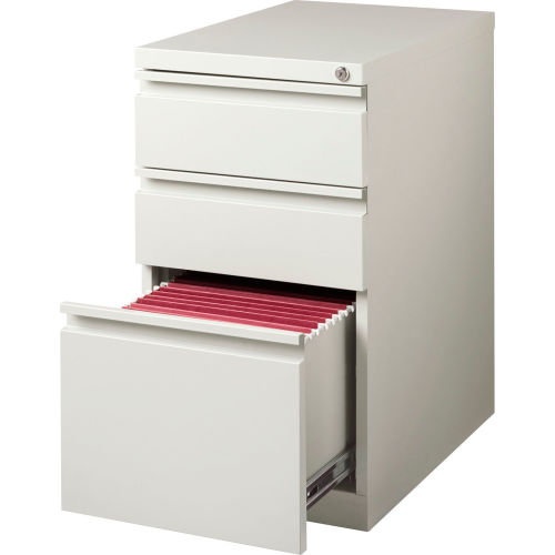 Hirsh Industries® 20" Deep Box/Box/File Mobile Pedestal - Light Gray