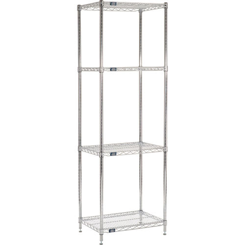 Nexel® Chrome Wire Shelving Starter - 24W x 18D x 74H
