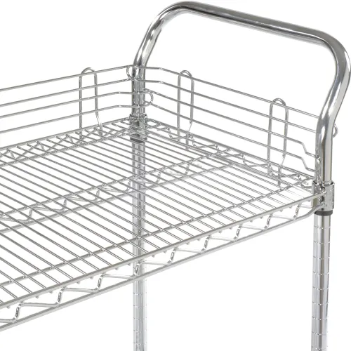 Nexel Global Industrial Chrome Wire Cart With (7) 6H Gray Grid