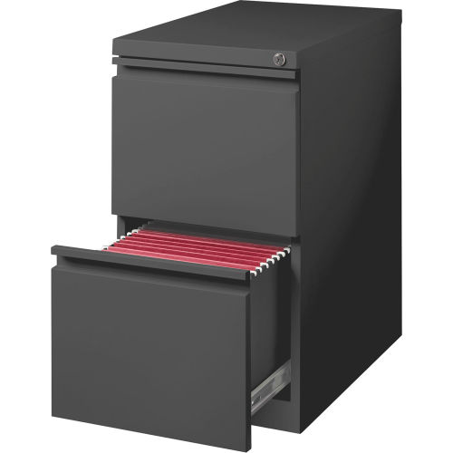 Hirsh Industries® 20" Deep File/File Mobile Pedestal - Charcoal
