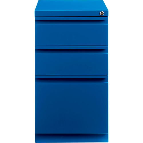 Hirsh Industries&#174; 20" Deep Box/Box/File Mobile Pedestal - Blue