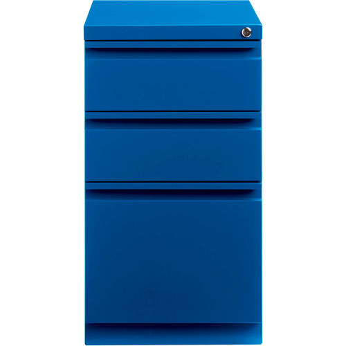 Hirsh Industries® 20" Deep Box/Box/File Mobile Pedestal - Blue