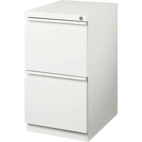 Hirsh Industries 20" Deep Mobile File Pedestal - Blue, 2-Drawer Rolling Storage Cabinet - View #3