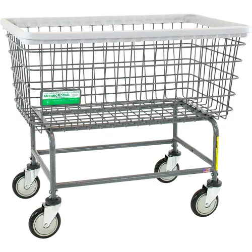 R&B Wire Products® Chrome Standard Capacity Laundry Cart w/ Double