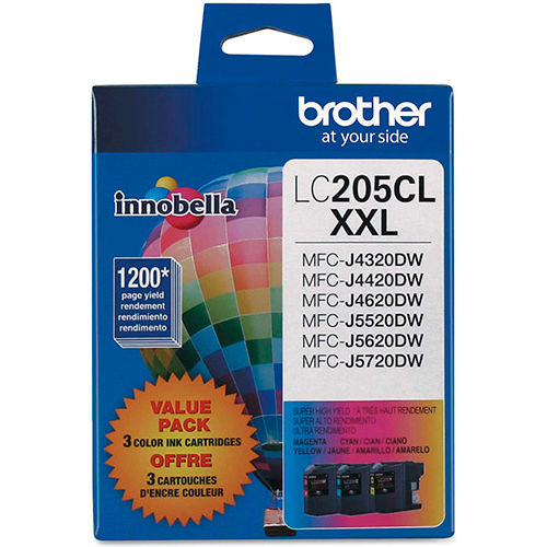 Brother® LC2053PKS (LC-2053PKS) Super High-Yield Ink, 1200 Page-Yield, Cyan, Magenta, Yel