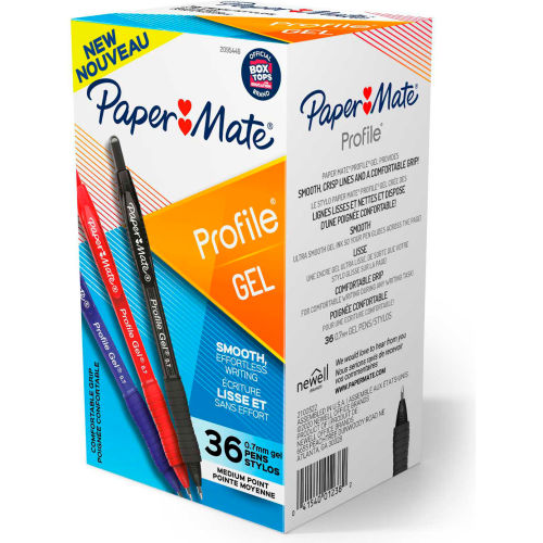 Paper Mate® Profile Retractable Ballpoint Pen, 0.7mm, Assorted Ink - 36 Pack