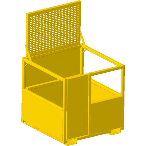 M & W 4' x 4' Forklift Personnel Basket, 1000 lb. Capacity, Yellow 20988