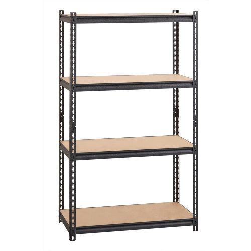Hirsh Iron Horse 2300 Heavy Duty 36"W x 18"D x 60"H 4 Shelf Storage Rack in Black