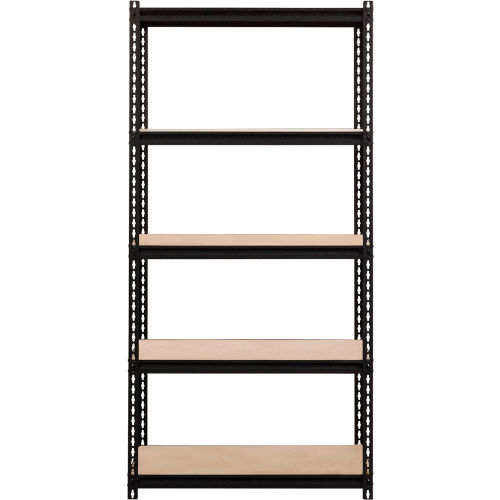 Hirsh Iron Horse 2300 Heavy Duty 36"Wx 18"D x 72"H 5 Shelf Storage Rack in Black