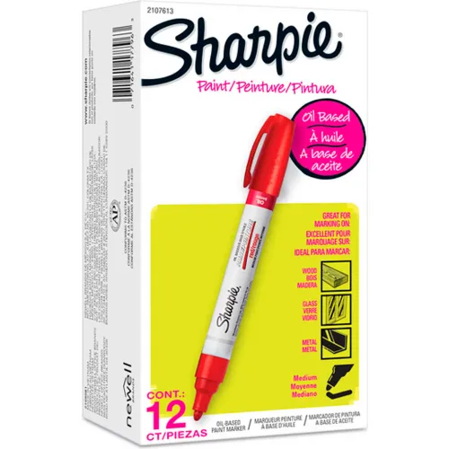 Sharpie Medium Point Oil-Based Opaque Paint Markers 2/Pkg-White, 1