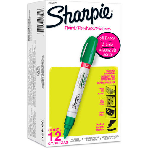 Sharpie® Paint Marker, Oil Based, Medium, Green Ink