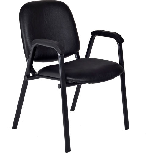 Regency Vinyl Stack Chair - Black - Ace Series