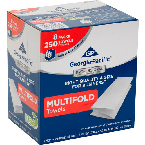 GP Professional Series&#174; Premium 1-Ply Multifold Paper Towels, White, 2,000 Towels/Case