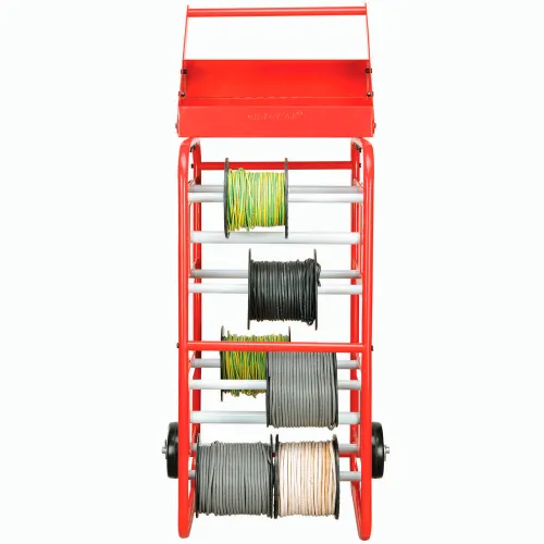 Global Industrial Wire Reel Caddy, 31H x 16D x 14W, Orange