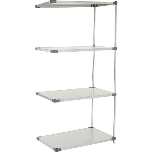 36x24x74 Stainless Steel Solid Shelving Add-On
