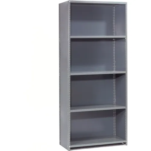 Global Industrial 7 Shelf Steel Shelving with (48) 4 H Plastic Shelf Bins,  Blue, 36x12x39