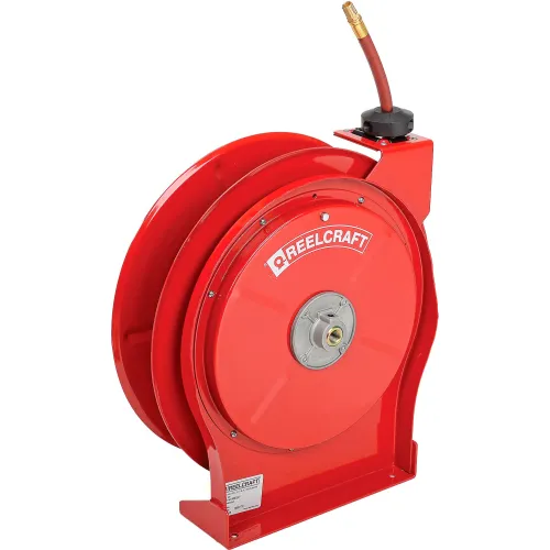 Reelcraft 5650 OLP 3/8x50' 300 PSI Premium Duty All Steel Spring  Retractable Compact Hose Reel