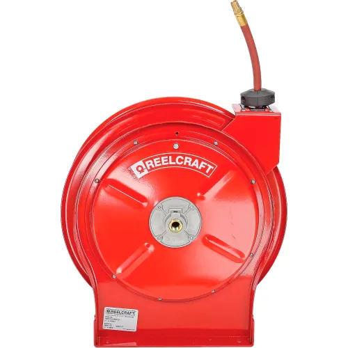 Reelcraft premium duty, spring retractable hose reel, 3/8 in. x 50 ft. 300 PSI with hose