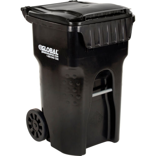 Otto Mobile Trash Container, 65 Gallon Black - 6956060F-B41