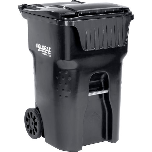 Otto Mobile Trash Container, 95 Gallon Black - 9956060F-B52
