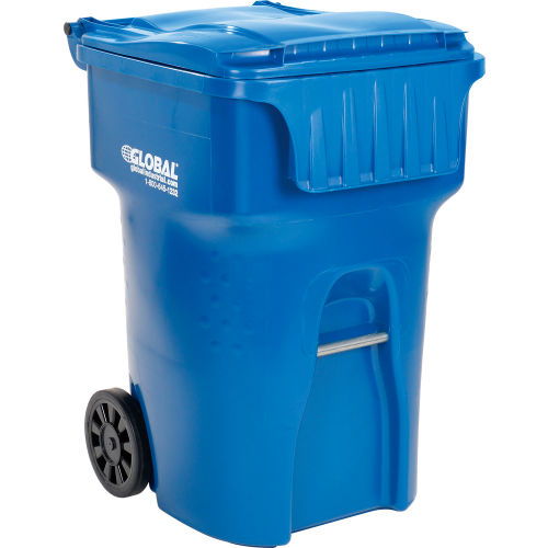 Otto Mobile Trash Container, 95 Gallon Blue - 9954444F-B43