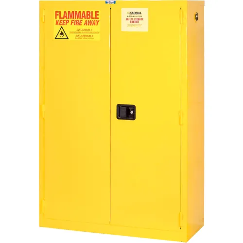 Global Industrial™ Flammable Cabinet, Self Close Double Door, 44