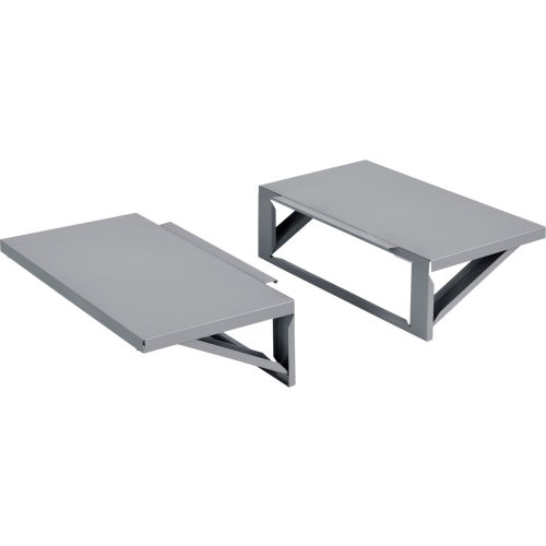 Side Shelf Kit For Global Industrial™ Computer Cabinet, Dark Gray, Set of 2