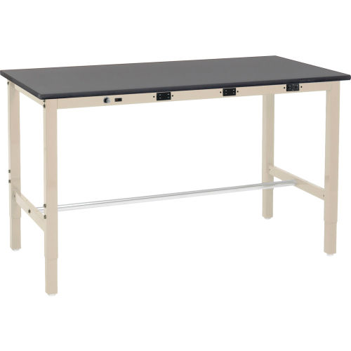 Global Industrial™ Lab Workbench w/ Phenolic Resin Top & Power Apron ...