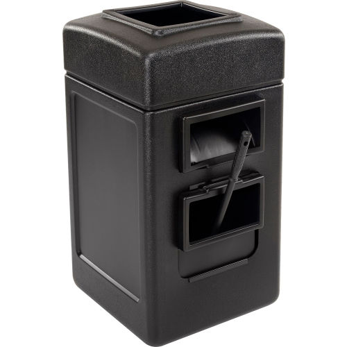 Square Waste Windshield Center, Black - 755101