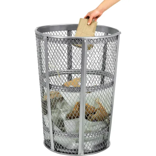 Metal Mesh Outdoor Trash Can, 48 Gallon | Alpine Industries