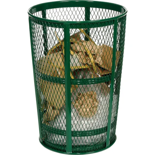 Global Industrial™ Outdoor Steel Diamond Trash Can With Dome Lid