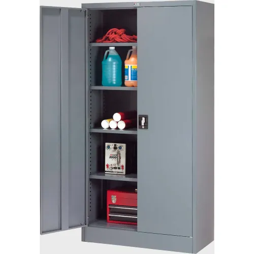 Global Industrial™ All-Welded Heavy Duty Storage Cabinet, 14 Gauge,  60Wx24Dx78H, Gray